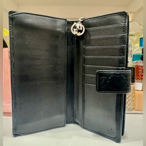 Authentic Gucci Black Guccissima Leather Continental Wallet - Picture 12 of 13